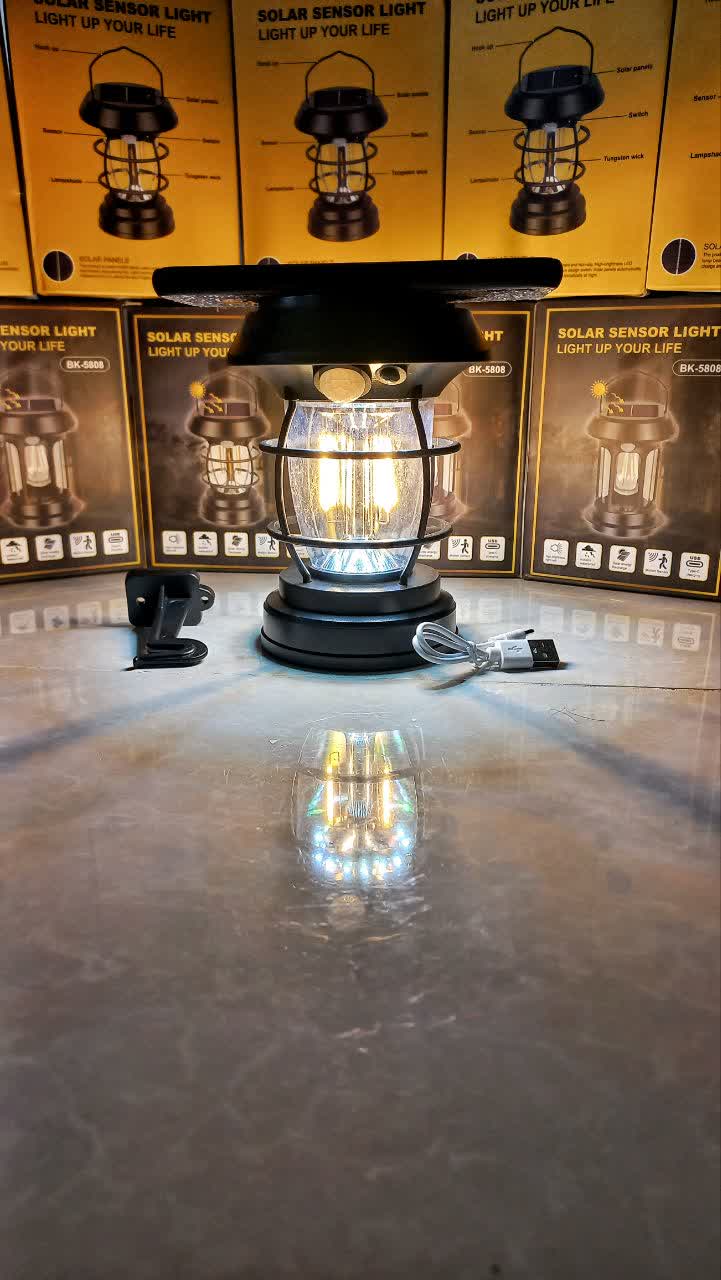 چراغ طرح فانوس سنسوردار خورشیدی مدل BK-5808